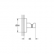 1024602430 Крючок для банного халата GROHE Essentials, черный матовый