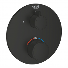 1022122430 *Внешняя часть смесителя GROHE Grohtherm на 1 выход, матовый чёрный