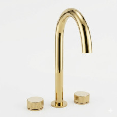 Смеситель для раковины на три отверстия Minotti Elegante Champagne Gold