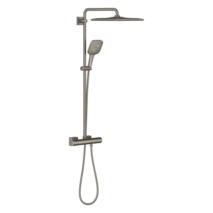26837AL0 Душевая система с термостатом GROHE Rainshower SmartActive 310 Cube, темный графит мат