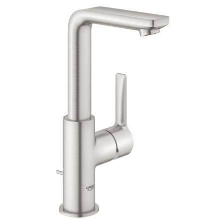 23296DC1 Смеситель для раковины GROHE Lineare New, с донным клапаном, высокий излив, суперсталь