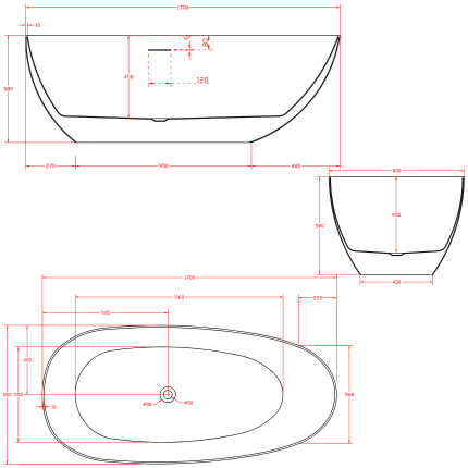 Отдельностоящая ванна Minotti Illusion 170*80