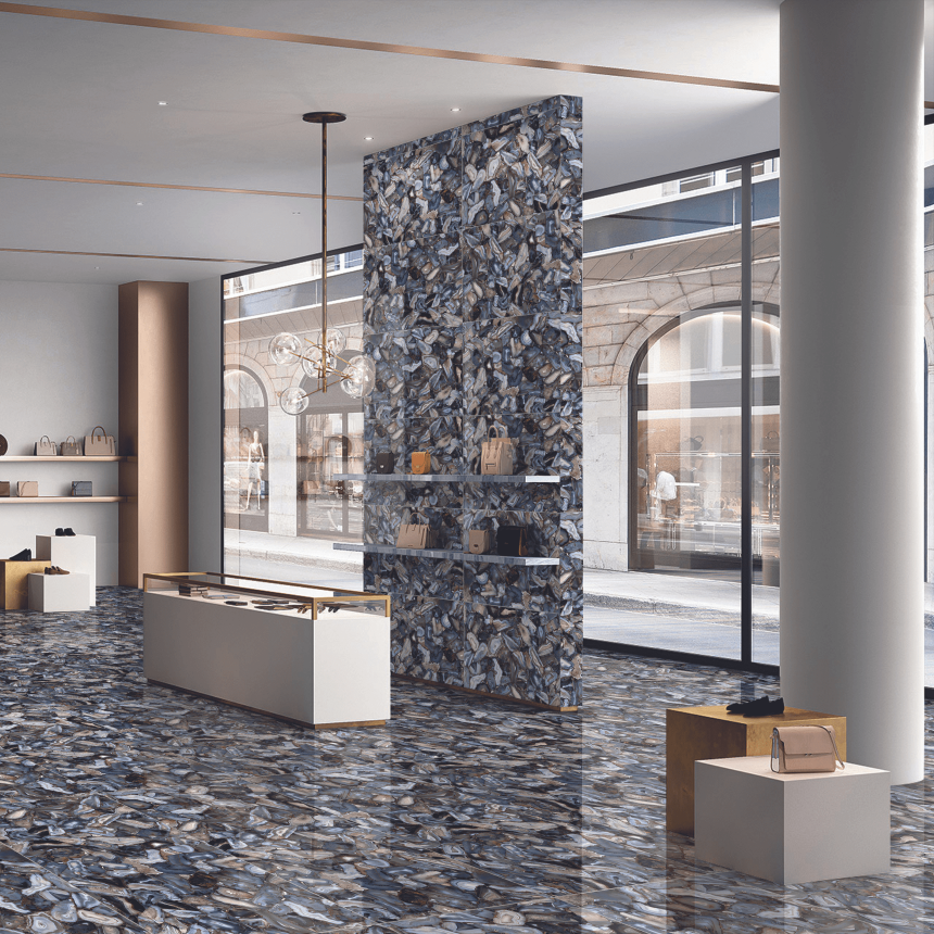 AGATE BLUE HIGH GLOSSY 600*1200 керамогранит полированный