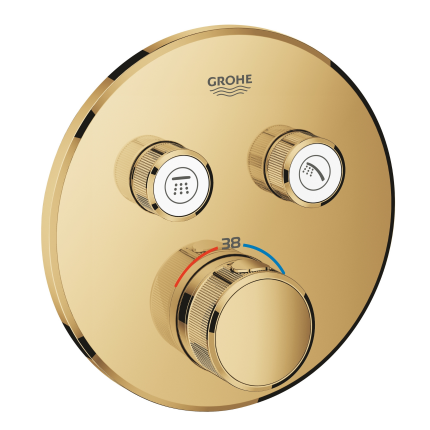 29119GL0  Внешняя часть смесителя GROHE Grohtherm SmartControl, на 2 выхода, холодный рассвет