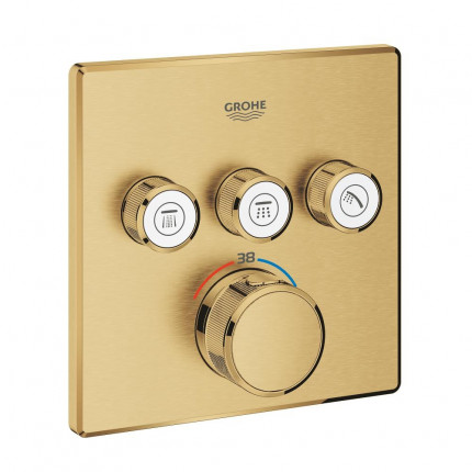 29126GN0 *Внешняя часть смесителя GROHE Grohtherm SmartControl на 3 выхода, холодный рассвет матовый