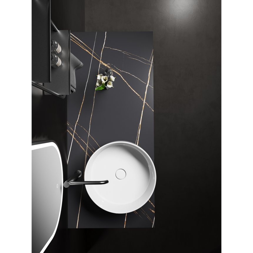 Тумба для ванной комнаты в комплекте со столешницей и раковиной Minotti Diva 120см