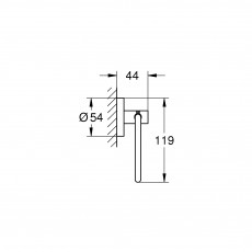40689A01 Держатель для туалетной бумаги без крышки GROHE Essentials, тёмный графит глянец РАСПРОДАЖА