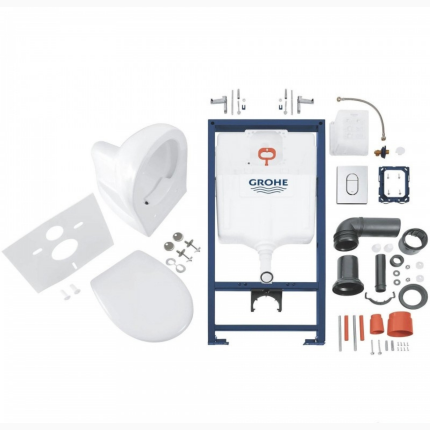 36500000 GROHE Rapid SL,5-1,Инсталляция с подвесным унитазом Bau Ceramic, панель Arena Cosmopolitan