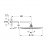 26066DC0 Верхний душ с душевым кронштейном 380 мм,GROHE Rainshower Cosmopolitan 310 суперсталь
