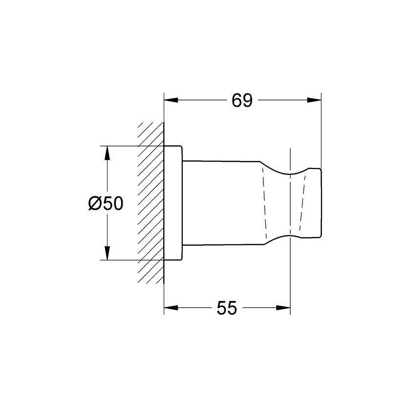 27074GL0 Настенный держатель для душа GROHE Rainshower, холодный рассвет глянец