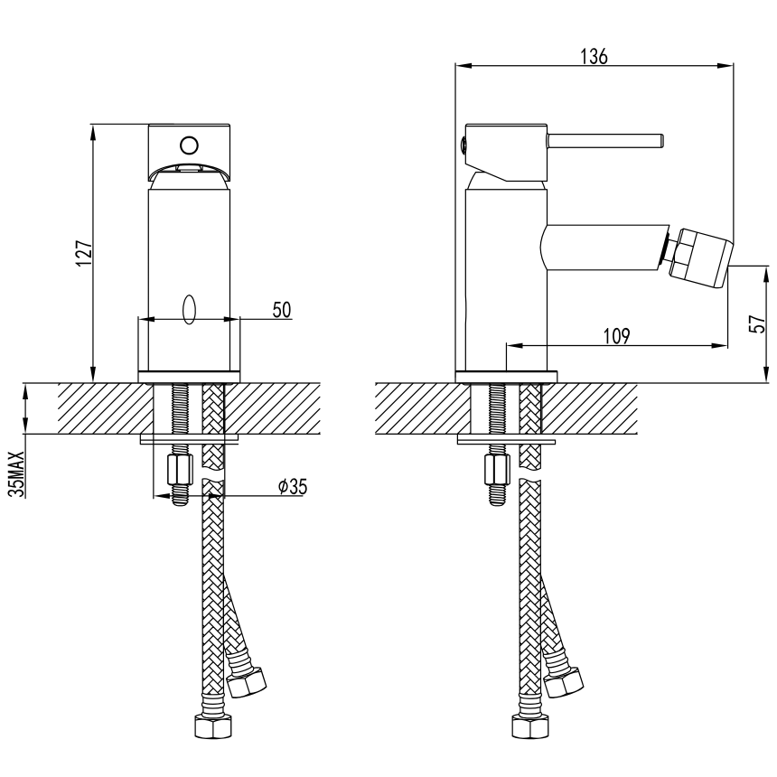 Смеситель для биде Minotti Classic Chrome