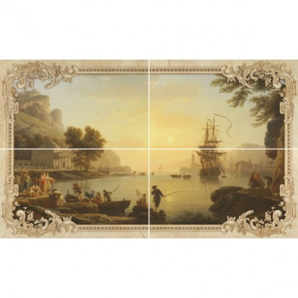 Rotterdam beige panno 01 Панно  600*1000 РАСПРОДАЖА