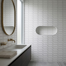 Плитка OVAL WHITE 75*300