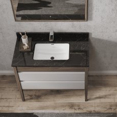 Тумба для ванной комнаты в комплекте с раковиной-столешницей Minotti Piano 100см