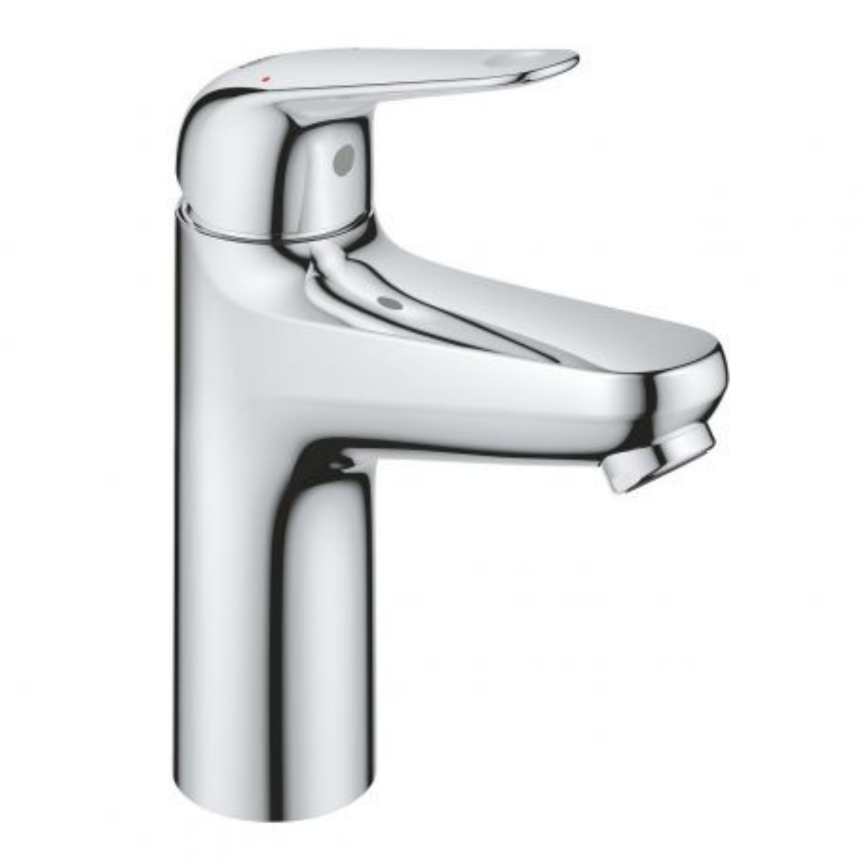 24267001 *Смеситель для раковины GROHE EuroEco c нажимным донным клапаном, M-size, хром