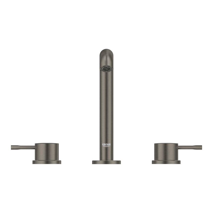 20296AL1 *Смеситель для раковины GROHE Essence на 3 отверстия с донным клапаном, темный графит матов