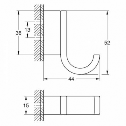 41039000 Крючок для банного халата GROHE Selection, хром