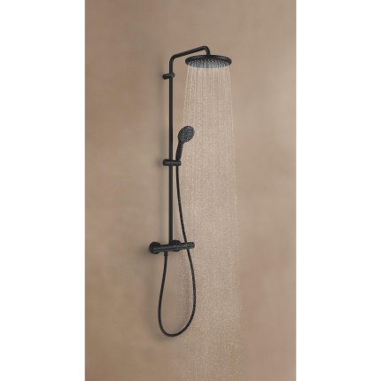 266702431 *Душевая система GROHE Tempesta System 250 с термостатом, матовый черный