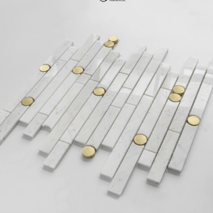 Каменная мозаика FSM2080 polish stone with metal 300*300