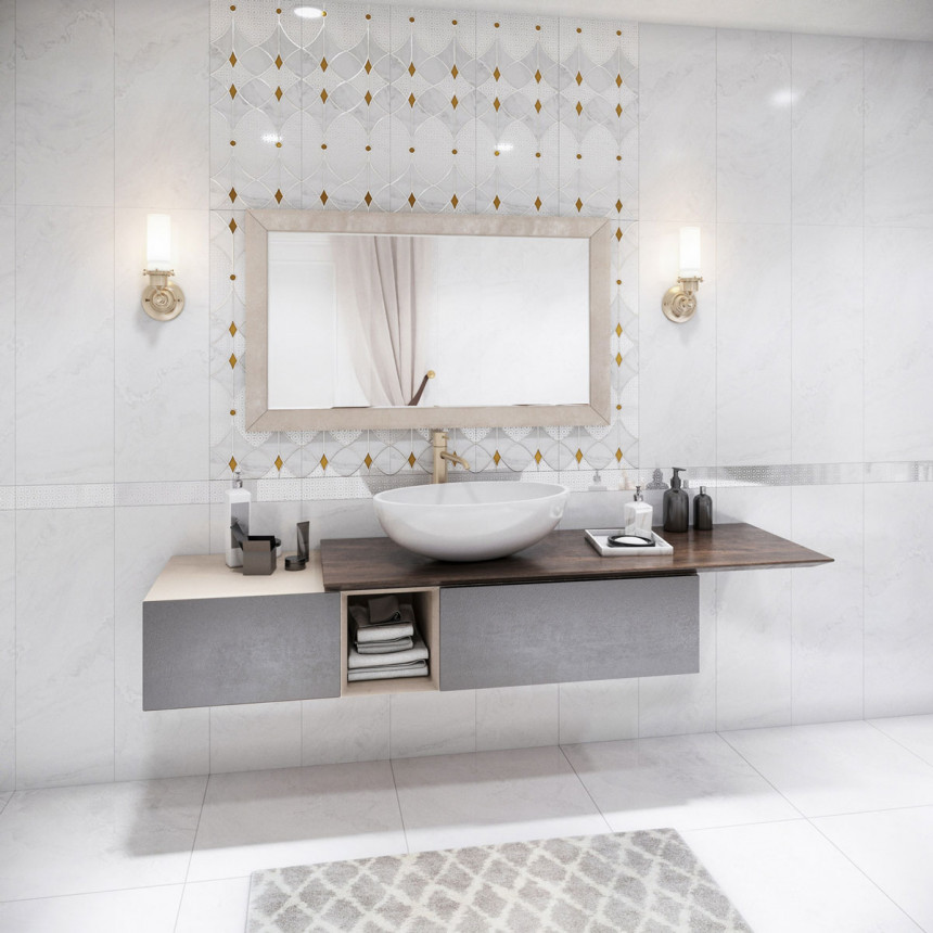 Constance grey light decor 02 Декор  300*900 РАСПРОДАЖА