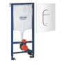Инсталляция GROHE Rapid 38536001, жиынтықта 38844SH0 шайып жіберу панелі бар, альпі ақ
