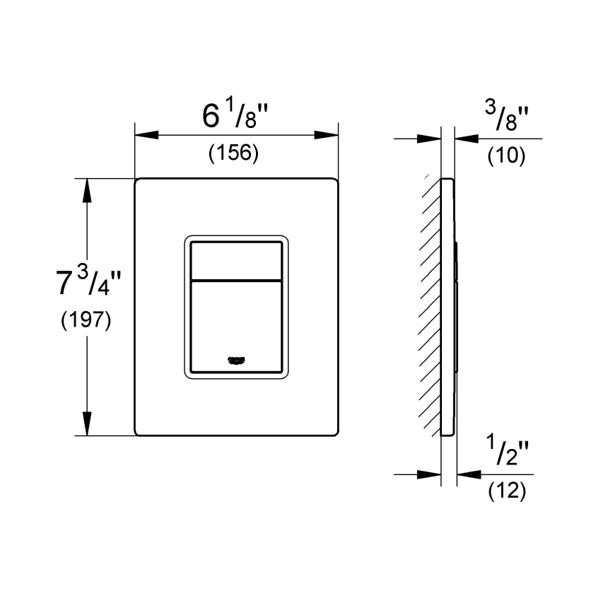 38732DC0 Панель смыва для унитаза GROHE Skate Cosmopolitan (3 режима смыва), суперсталь