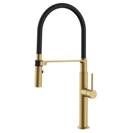 Смеситель для кухни с гибким изливом Minotti Chef MattGold арт.8012