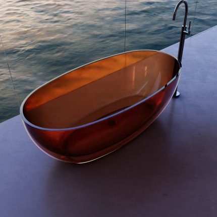 Отдельностоящая ванна Minotti Luna 170*78 Brown