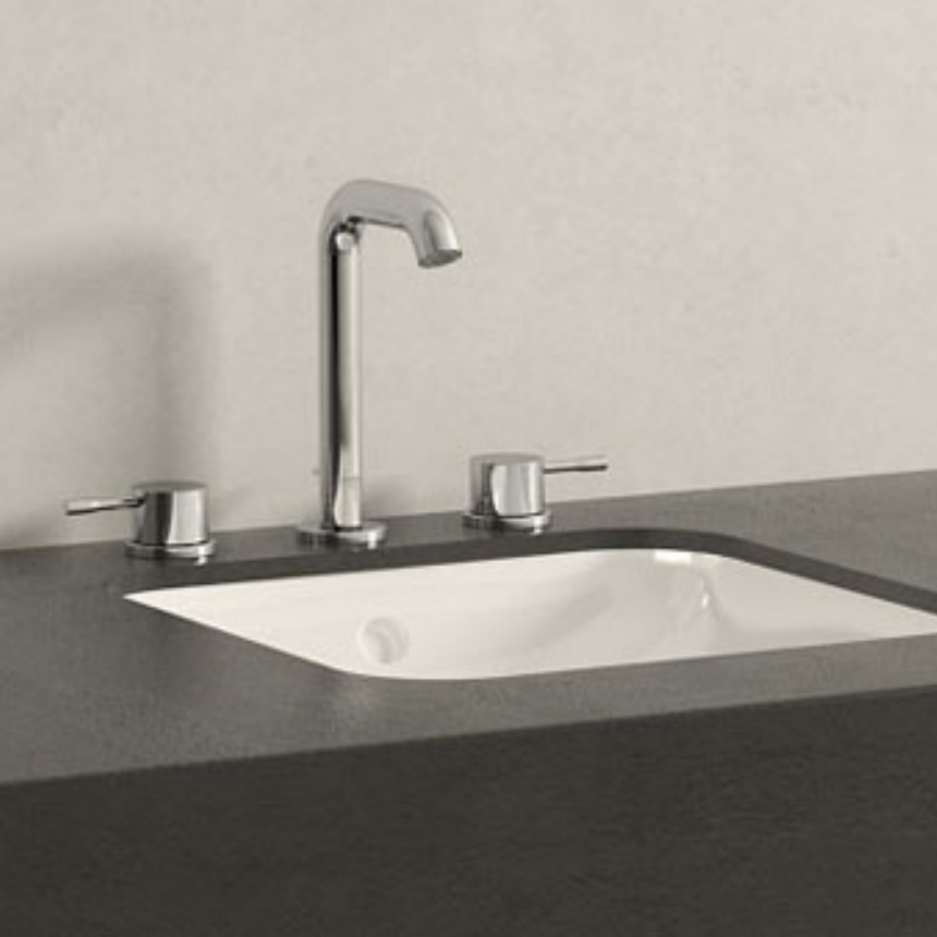 20296001 Смеситель для раковины GROHE Essence на 3 отверстия с донным клапаном, хром