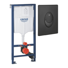 Инсталляция GROHE Rapid 38536001, жиынтықта 38505KF0 шайып жіберу панелі бар, фантом қара