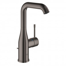 32628A01 Смеситель для раковины GROHE Essence New с донным клапаном, L-Size, темный графит глянец