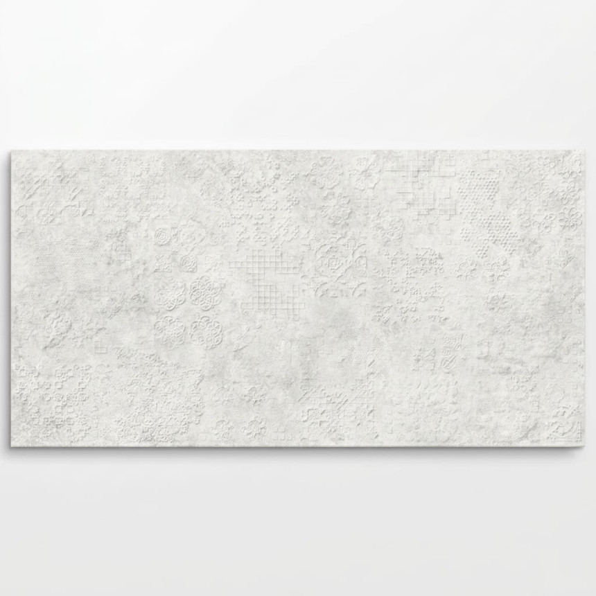 Күңгірт керамогранит RVL.STRATOS CROSS WHITE 600*1200
