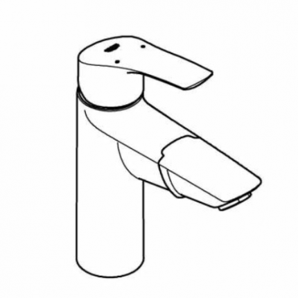 23976003 *Смеситель  для раковины GROHE Eurosmart, M-Size, выдвижной излив, хром
