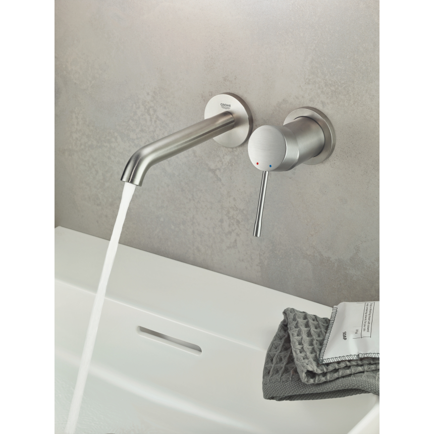 29192DC1 Внешняя часть смесителя для раковины GROHE Essence,на 2 отверстия, суперсталь