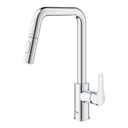 30619000 *Смеситель для мойки GROHE Eurosmart, U-образный излив, выдвижной, хром